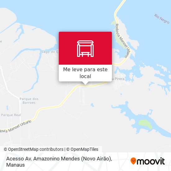 Acesso Av. Amazonino Mendes (Novo Airão) mapa