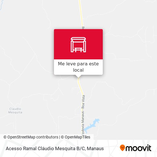 Acesso Ramal Cláudio Mesquita B / C mapa