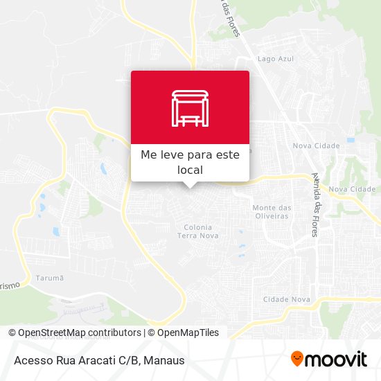 Acesso Rua Aracati C/B mapa