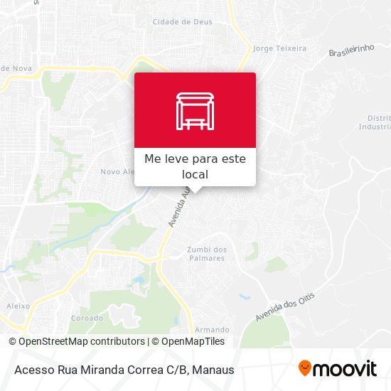 Acesso Rua Miranda Correa C/B mapa