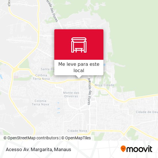 Acesso Av. Margarita mapa