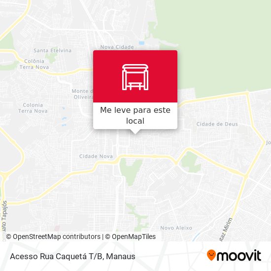 Acesso Rua Caquetá T/B mapa