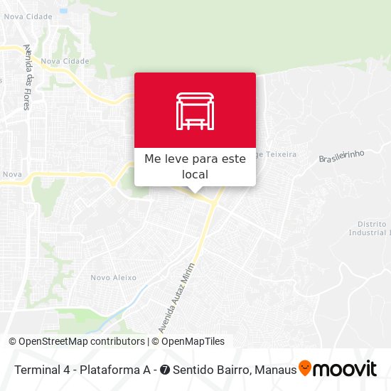 Terminal 4 - Plataforma A - ➐ Sentido Bairro mapa