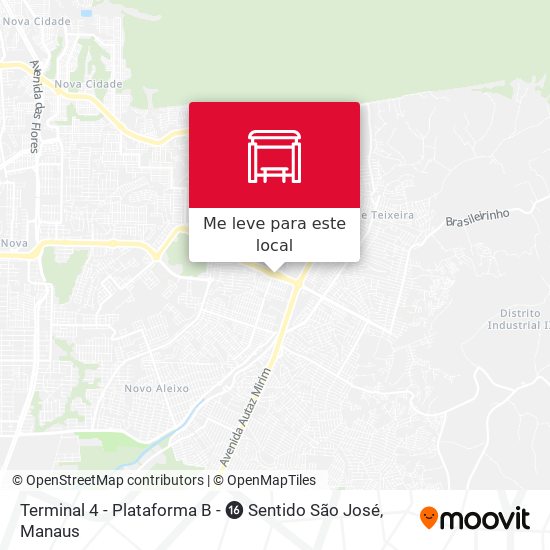 Terminal 4 - Plataforma B - ⓰ Sentido São José mapa