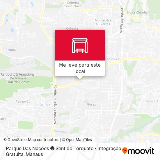 Parque Das Nações ➌ Sentido Torquato - Integração Gratuita mapa