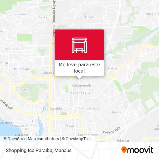 Shopping Ica Paraíba mapa