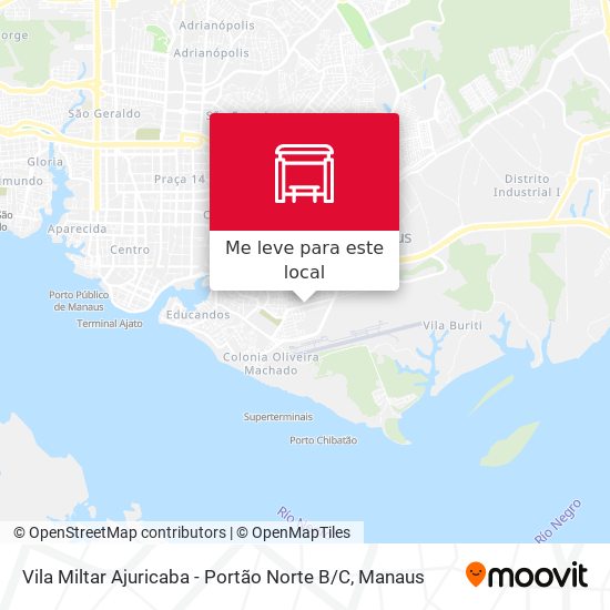 Vila Miltar Ajuricaba - Portão Norte B / C mapa