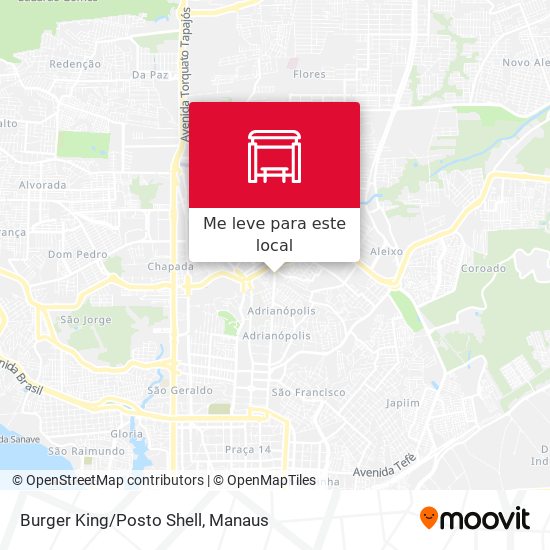 Burger King/Posto Shell mapa