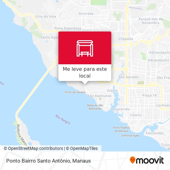 Ponto Bairro Santo Antônio mapa
