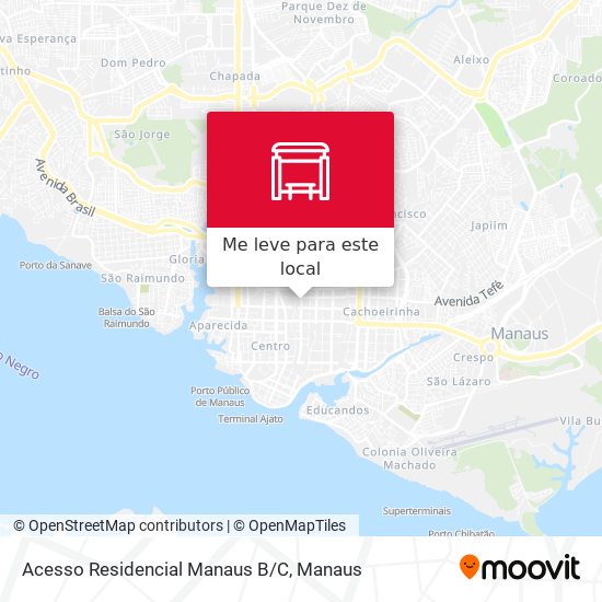 Acesso Residencial Manaus B/C mapa