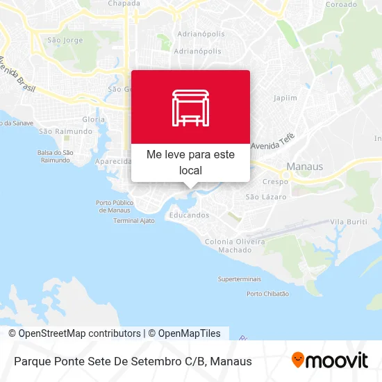 Parque Ponte Sete De Setembro C / B mapa