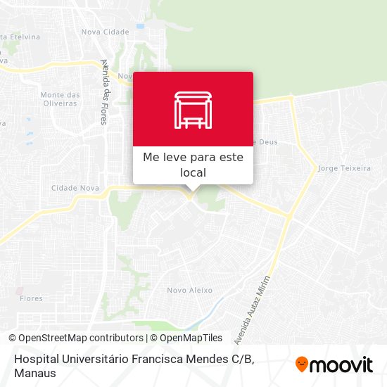 Hospital Universitário Francisca Mendes C / B mapa