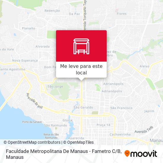 Faculdade Metropolitana De Manaus - Fametro C / B mapa