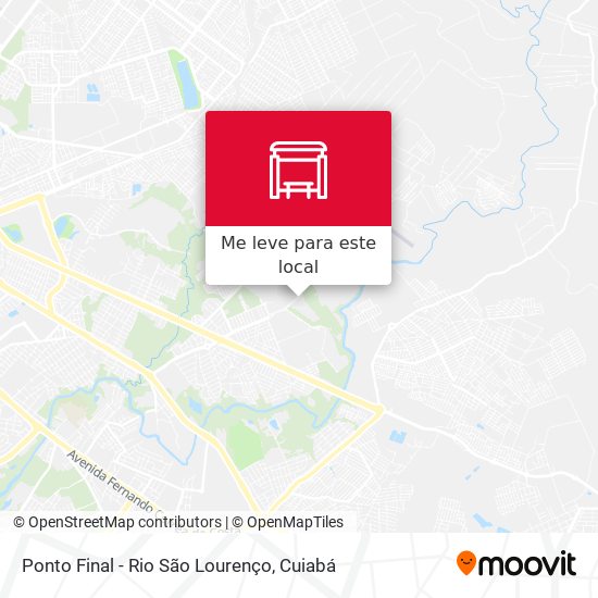 Ponto Final - Rio São Lourenço mapa