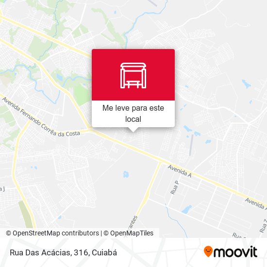 Rua Das Acácias, 316 mapa