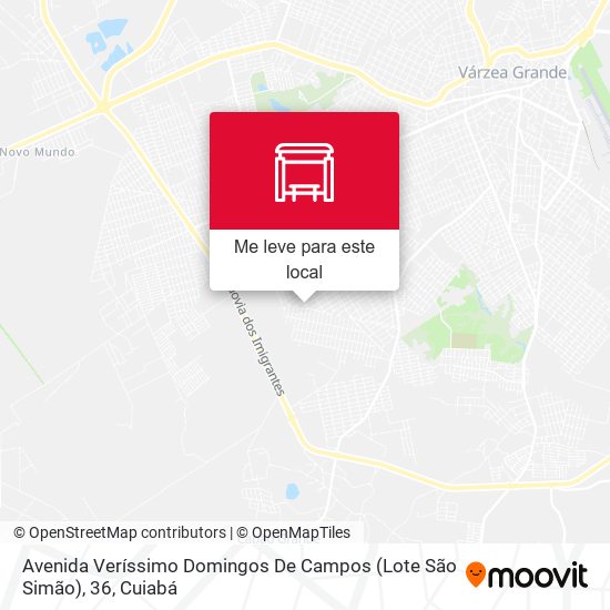Avenida Veríssimo Domingos De Campos (Lote São Simão), 36 mapa