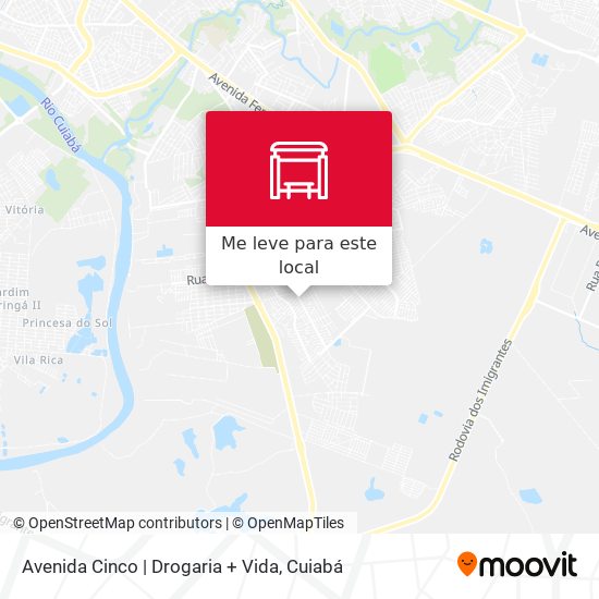 Avenida Cinco | Drogaria + Vida mapa