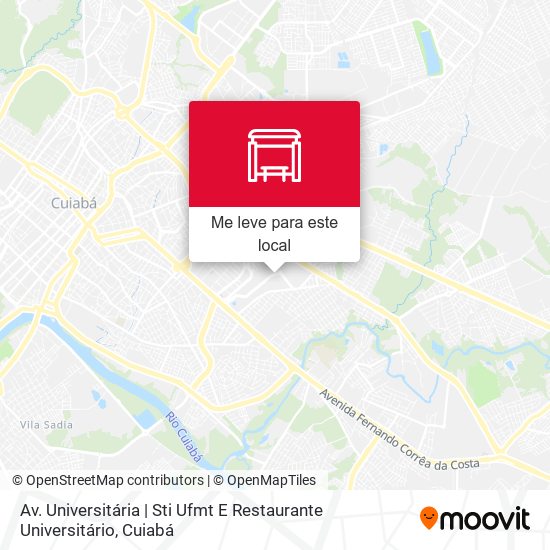 Av. Universitária | Sti Ufmt E Restaurante Universitário mapa