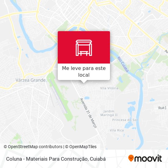 Coluna - Materiais Para Construção mapa