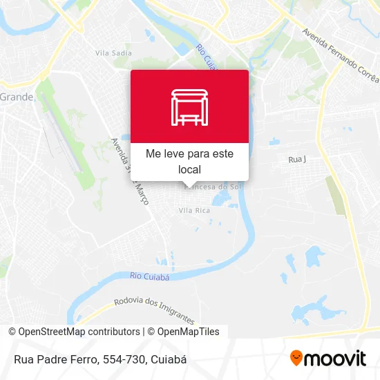 Rua Padre Ferro, 554-730 mapa
