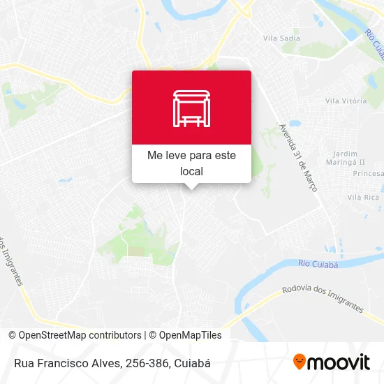 Rua Francisco Alves, 256-386 mapa