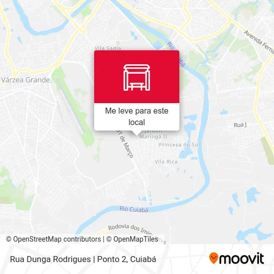 Rua Dunga Rodrigues | Ponto 2 mapa