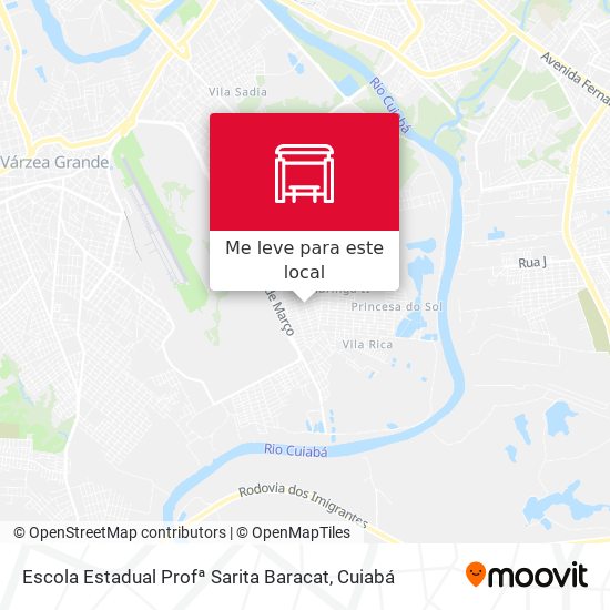 Escola Estadual Profª Sarita Baracat mapa