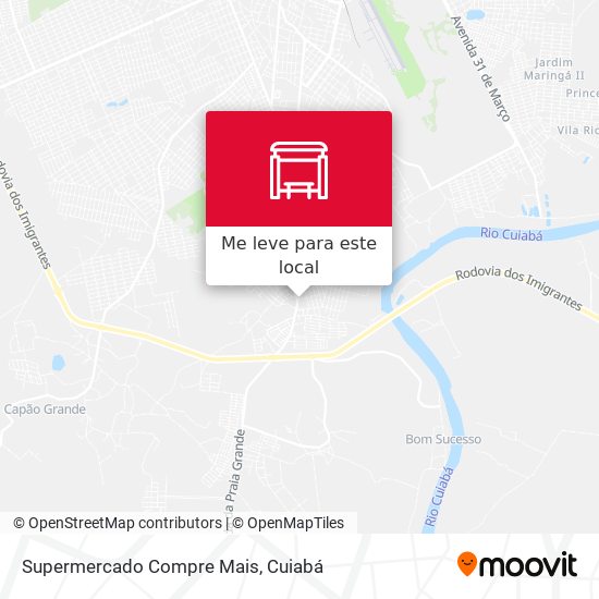 Supermercado Compre Mais mapa