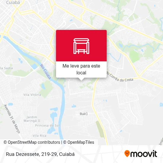 Rua Dezessete, 219-29 mapa