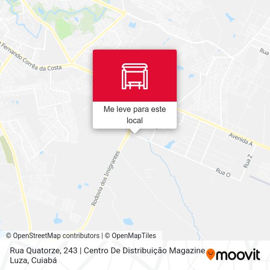 Rua Quatorze, 243 | Centro De Distribuição Magazine Luza mapa