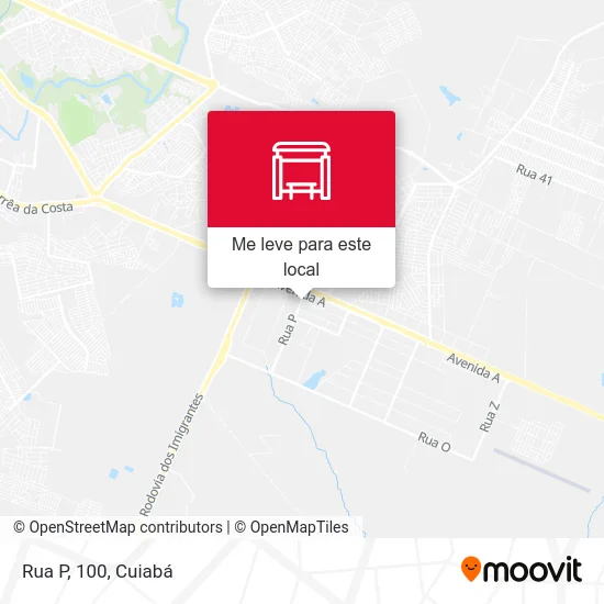 Rua P, 100 mapa
