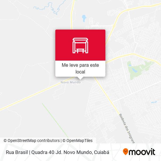 Rua Brasil | Quadra 40 Jd. Novo Mundo mapa