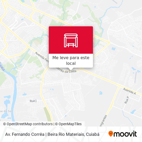 Av. Fernando Corrêa | Beira Rio Materiais mapa
