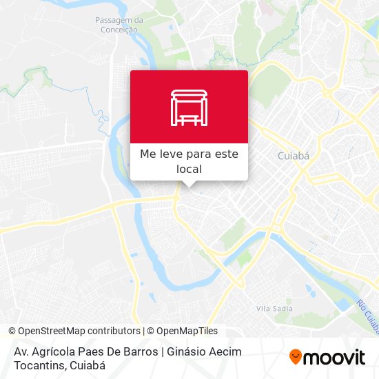 Av. Agrícola Paes De Barros | Ginásio Aecim Tocantins mapa