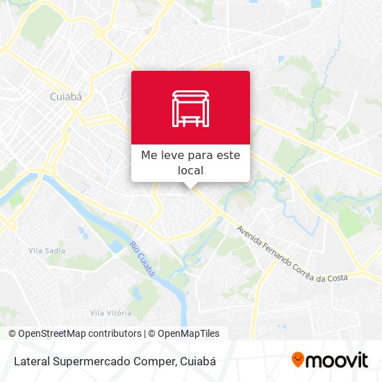 Lateral Supermercado Comper mapa