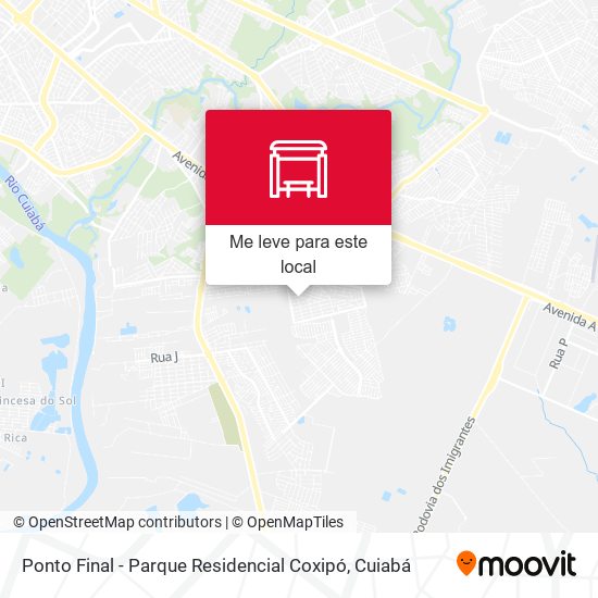 Ponto Final - Parque Residencial Coxipó mapa