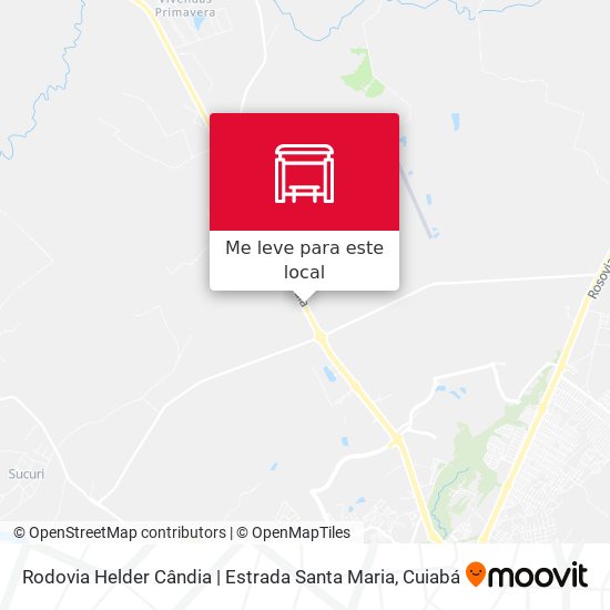 Rodovia Helder Cândia | Estrada Santa Maria mapa