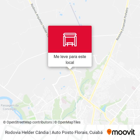 Rodovia Helder Cândia | Auto Posto Florais mapa