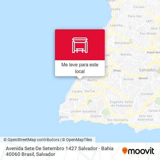 Avenida Sete De Setembro 1427 Salvador - Bahia 40060 Brasil mapa