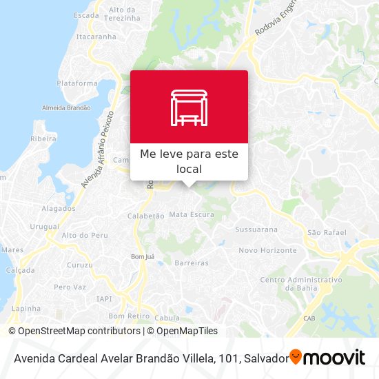 Avenida Cardeal Avelar Brandão Villela, 101 mapa