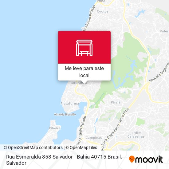Rua Esmeralda 858 Salvador - Bahia 40715 Brasil mapa