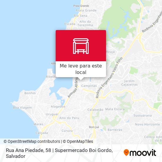 Rua Ana Piedade, 58 | Supermercado Boi Gordo mapa