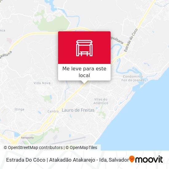 Estrada Do Côco | Atakadão Atakarejo - Ida mapa