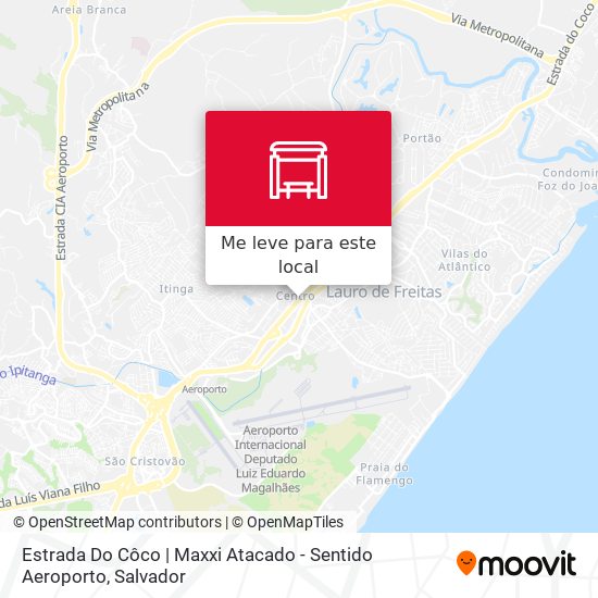 Estrada Do Côco | Maxxi Atacado - Sentido Aeroporto mapa