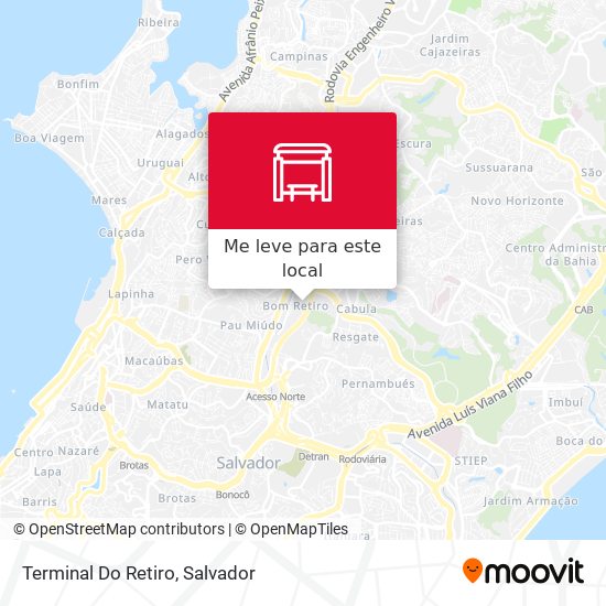 Terminal Do Retiro mapa