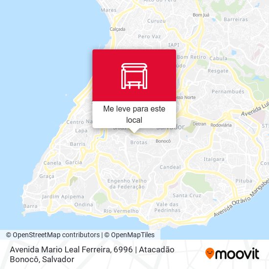 Avenida Mario Leal Ferreira, 6996 | Atacadão Bonocô mapa