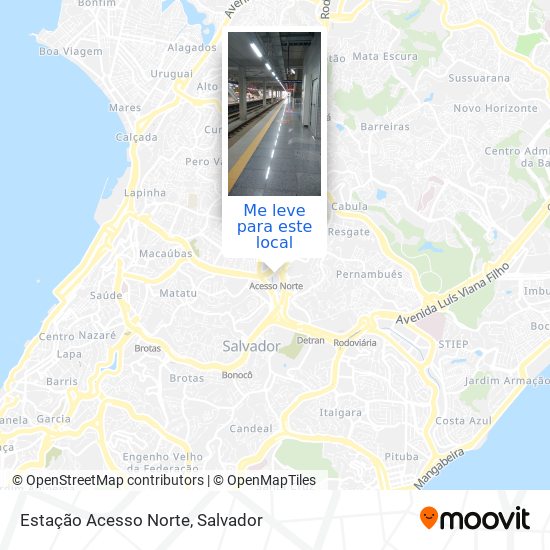 Estação Acesso Norte mapa