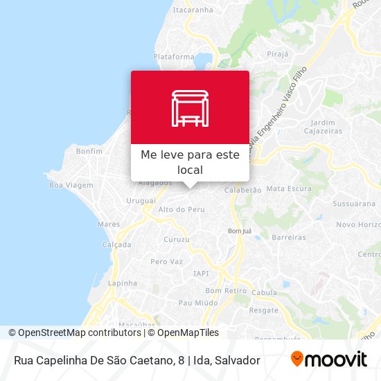 Rua Capelinha De São Caetano, 8 | Ida mapa