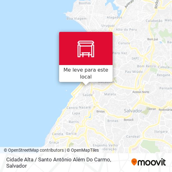 Cidade Alta / Santo Antônio Além Do Carmo mapa