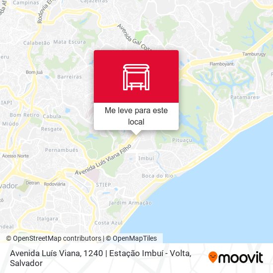 Avenida Luís Viana, 1240 | Estação Imbuí - Volta mapa